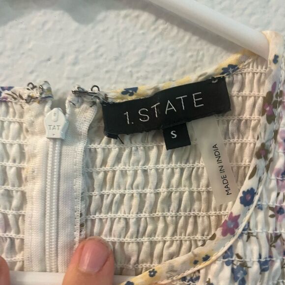 1. State Floral Smocked Top - Multicolor - Picture 6 of 7